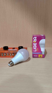 Paket 5 PC Lampu LED LIGERA Gold 18W Cahaya Putih 6500K E27