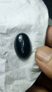 Batu akik combong hutam natural