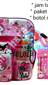 Tas Sanrio: Tas Ransel Anak TK SD Ransel Sekolah Anak Karakter Kuroomi Morol Melody Tas Sekolah Anak Tas Anak