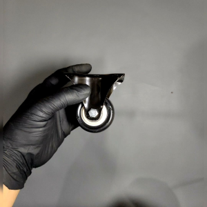 Roda caster Tebal Hitam tetap Non Rem 2 Inch