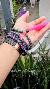 Kalung Tasbih Meditasi 108 Ruby Zoisite Tanzania