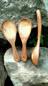 sendok sup Korea kayu jati