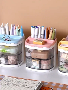 Stationery storage box and jewellery box desktop pen holder desk accessories holder desktop pen holder