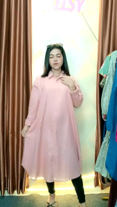 Kemeja Wanita Linen Dwyne Tunik Linen Wanita