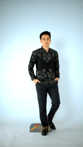 Faisalbatik Motif Kanigaran Baju Kemeja Batik Premium Slimfit Lengan Panjang Terbaru Baju kerja Cowok