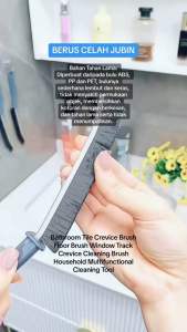 Flexible Microfiber Crevice Cleaning Brush with Comfort Grip for Door Track & Tiny Spaces