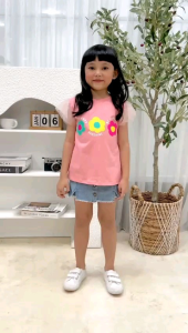 Ava Tee Lucuna Atasan Anak Combed Mix Tile Motif Flower Size 1-5 Tahun - Atasan Tile Anak Tunik Anak Motif Flower Baju Anak Perempuan