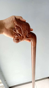 Tongkat Jalan Kayu Galih Asem Ukir Semar S29