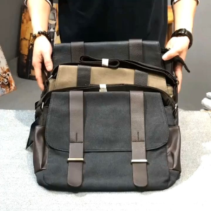 ETONWEAG Tas Selempang Kulit Pria Wanita & Messenger Bag PU Leather