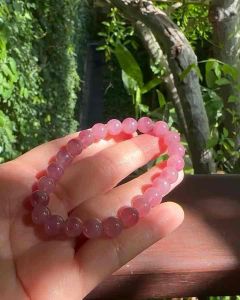 สร้อยหินโรสควอทซ์ ( Rose Quartz ) จาก Madagascar 🇲🇬 สีชมพูกุหลาบฉ่ำๆ เนื้อใส เกรดสวย