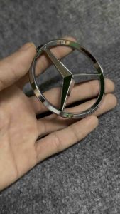 logo mercedes benz kim loại 7cm logo biểu tượng nhãn dán huy hiệu thay thế cho mercedes benz 70mm đường kính 7cm cn car