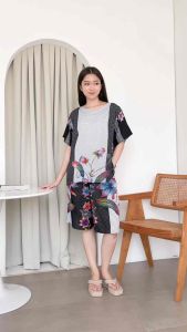 Setelan Piyama Baju Tidur Wanita Batik Stelan Lengan Pendek Kulot