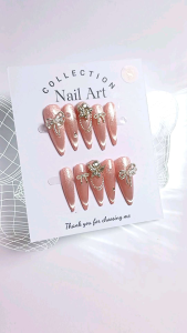 Móng tay thiết kế Nail box mắt mèo hồng mã số AB32