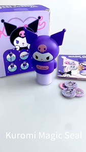 Kuromi Magic Cut Pet Pattern Seal Sticker Cop With Book Stamping Sticker Set