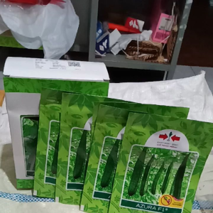 Benih Azura F1 Isi 75 Butir [[PROMO DISKON 10 %]] Benih Gambas Oyong  Panjang Berbobot dan Produksi Tinggi Kadaluarsa 2026 - Cap Panah Merah