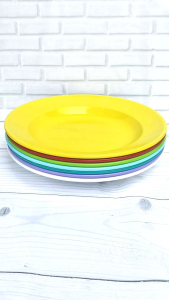 Promo 6 PCS Piring Melamin Polos - Piring Melamin tebal tahan Panas - Piring Melamin Murah - Piring Makan Melamin 23cm - PIRING MELAMIN LUSINAN MURAH