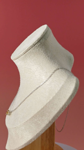 Vachana - สร้อยเพรชคริสตัลสีเหลือง เงินแท้ [Round Yellow Rhinestone Pendant Necklace]