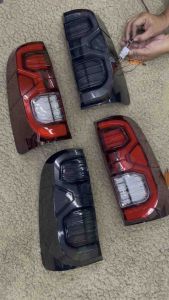 ไฟท้าย ไฟท้ายแต่ง วีโก้ led bar GR ไฟเลี้ยววิ่ง ลาย เลข3 มี2สี สีแดง และ สีสโมค  ปี 2005 2007 2008 2010 2012 tail lamp vigo led bar vigo smartcab vigochamp