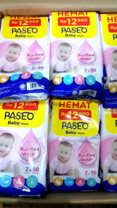 Promo!! Buy 1 get 1 PASEO baby wipes 50 sheets