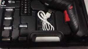 Cordless Impact Drill Mini Mesin Obeng BOR Portable Tool Box