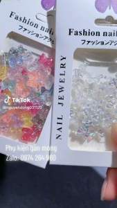 Set 50 cham nơ thuỷ tinh trang trí móng đẹp long lanh mẫu HOT