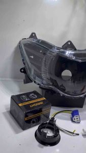 Reflektor lampu h4 lengkap fiting soket H4 MIO SOUL GT 115 2012-2014