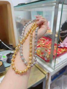 Dây chuyền bi nhẹ lớn chạm 4d siêu sáng Kami trang sức sỉ