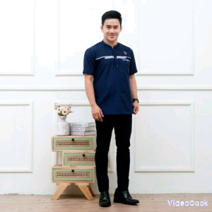 BAJU MUSLIM PRIA//BAJU KOKO KURTA DEWASA// KOMBINASI LIS DADA//BAHAN KATUN PREMIUM