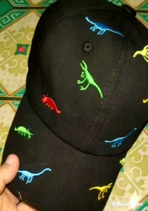 CAE - Topi Bisbol Anak Laki Perempuan 1-8 Tahun Dino Bordir Baseball Hat Import