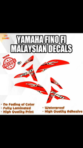 YAMAHA FINO FI MALAYSIAN DECALS (WATERPROOF LAMINATED FADE PROOF)