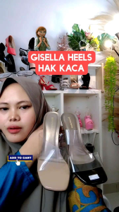 Bryan Gisella Silang Heels Transparan Hak Tahu Kaca Mika Jumbo Oversize Bigsize 36-40 41 42 43
