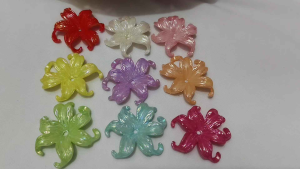 Flower Beads 45mm Charm Mix Color Floral Beads for Necklace Earrings Keychain Phone Charm & DIY Jewelry Making