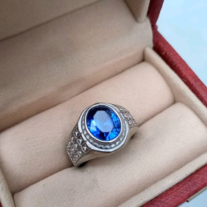 Cincin Batu King Safir Minimalis Keren