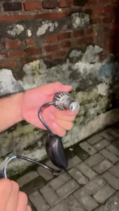 Lampu sorot H6 H4 laser merk HJG SUPER TERANG 2 warna AC/DC universal semua motor