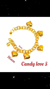 Rantai tangan candy love S emas bangkok