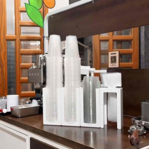 Hộc kệ để ly bán nước - hộp đựng quai chữ T rút nhanh đa năng cho quầy pha chế cà phê trà sữa