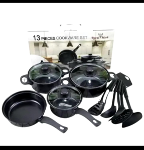 CHEAP NON STICK COOKWARE SET KITCHENWARE METAL 13PCS COOKWARE SETS COOKING POT SET