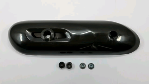 Pelindung Knalpot Scoopy Fi \\\"A\\\" (2018) - Cover Tutup Penutup Tameng Pengaman Muffler Exhaust Kenalpot Honda Scoopy eSP Fi 2018 (K93) Hitam