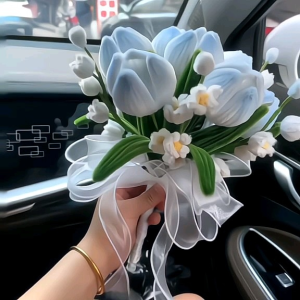 Set tự làm bó hoa tulip kẽm nhung handmade làm hoa cưới hoa cắm lọ hoa bó