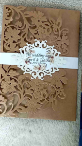 5x7 (5R)ENVELOPE TYPE INVITATION CARD COVER