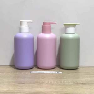 Chai nhựa HDPE dáng Bầu Tròn 300ml Màu Hồng/Tím/Xanh Mint- Đựng dầu gộisữa tắmkem body - Chất lượng - Hàng Đẹp