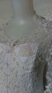 Set Kebaya Akad Nikah & Kebaya Tunik Putih Kerah Sunda
