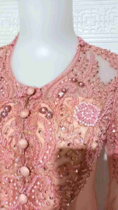 atasan kebaya wisuda kebaya pesta nude lengan 7/8