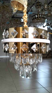 goodjayalighting lampu gantung crystal modern diameter 30cm