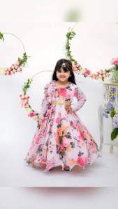 Presenting New Designer Heavy Fox Georgette Gown With Digital Print Ready To Wear Collection*💗👌💕
