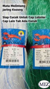 033 x 6" 6 1/4" 6 1/2" 6 3/4" x 50MD x 91.4MTR Mata Melintang Fishing Net Jaring Tangsi Pukat Ikan Jaring Kosong