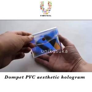 [UNIKUSUKA] Dompet PVC Transaparan Hologram Dompet aesthetic Dompet mini lucu Dompet uang