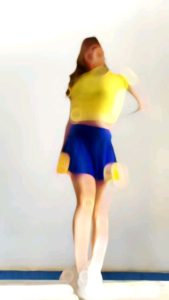 Setelan Rok Crop Sling untuk Senam Zumba