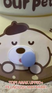 Purple TP009 Topi Anak Bucket Hat Cute Pet Premium Anti Matahari Anti UV UPF50 Kualitas import Topi Baseball Pelindung Panas Matahari Topi Golf