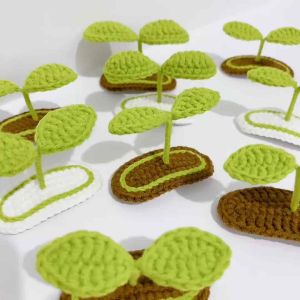 [ HÀNG SẴN ] Kẹp Tóc Mầm Cây Bằng Len Handmade